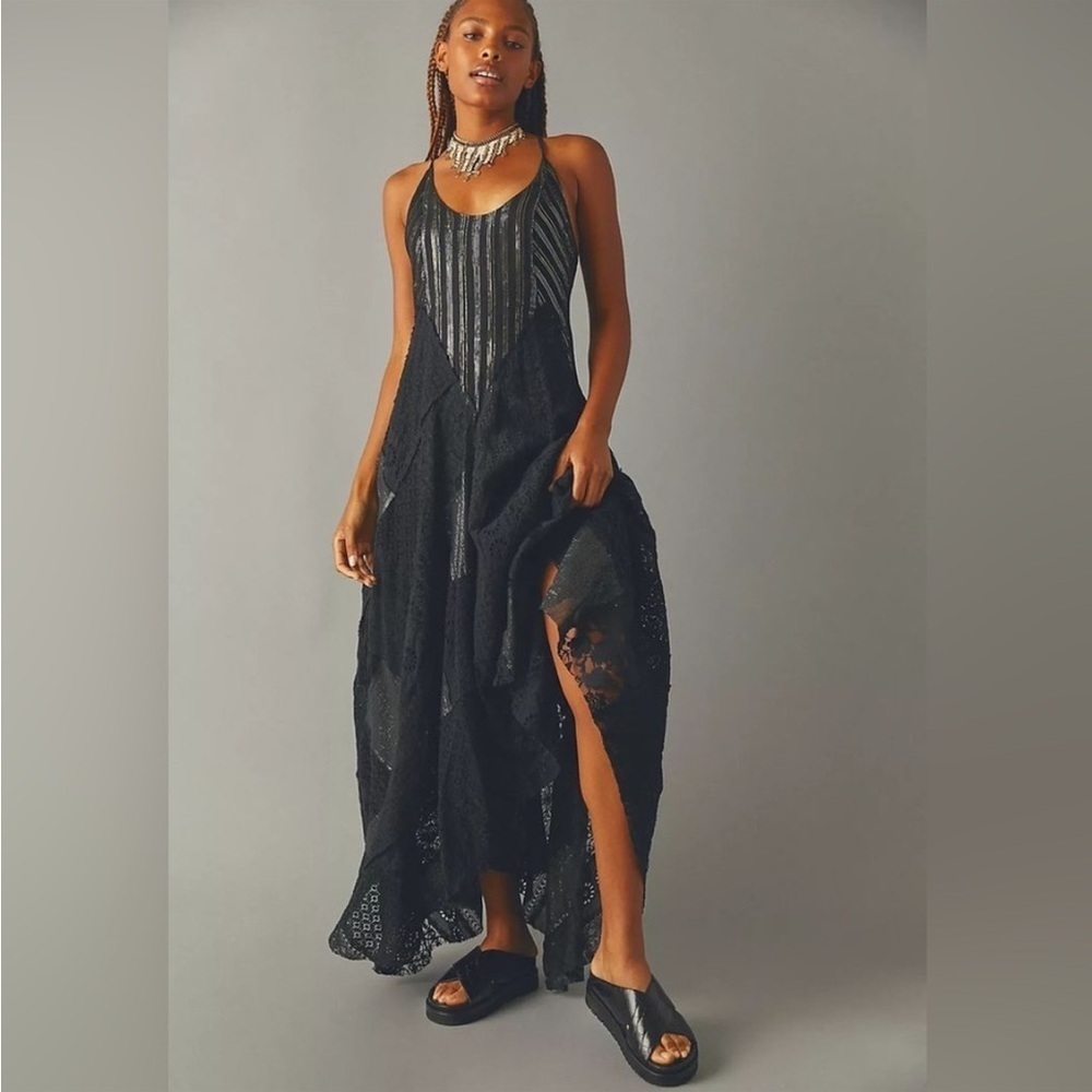 NWT Free People FP One Aurella Maxi in Black Size XS